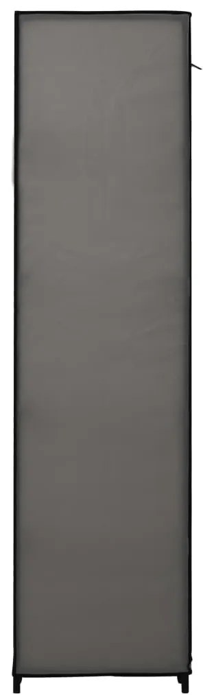 Roupeiro dobrável 110x45x175 cm tecido cinzento