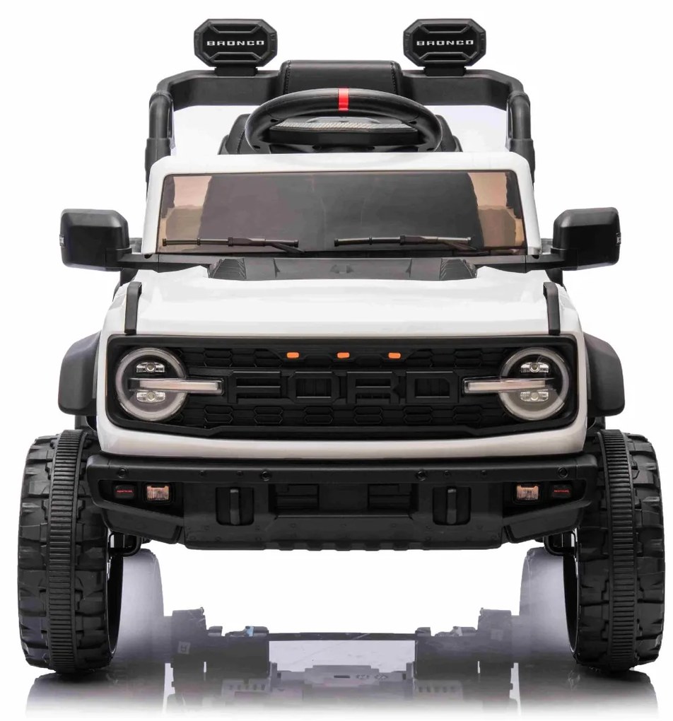 Carro elétrico para crianças 12V Ford Bronco com tração traseira, licenciado (1 Lugar) bateria de lítio, leitor de MP3 com entrada USB, luzes LED Bran