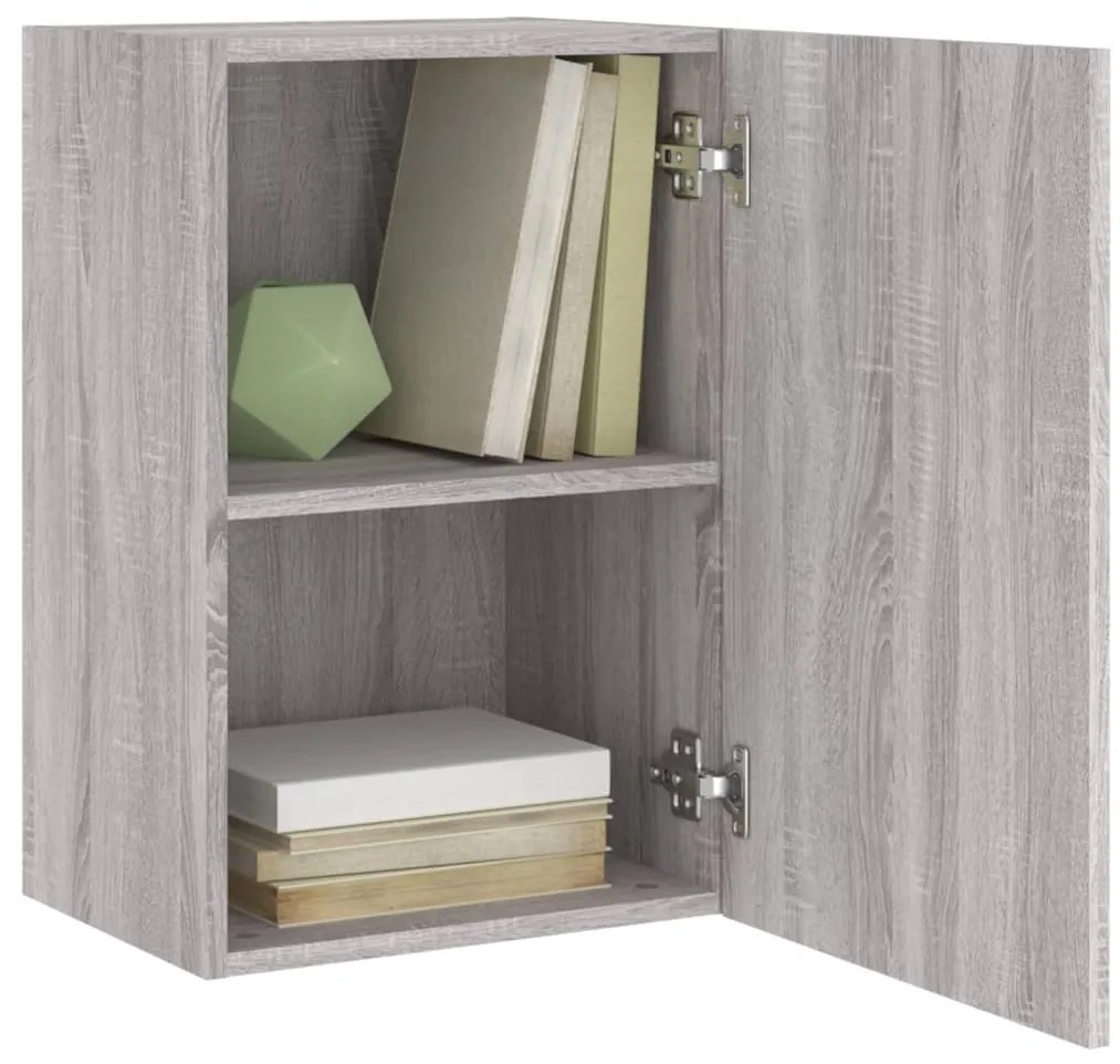 Móveis parede TV 2pcs 40,5x30x60 cm deriv. madeira cinza sonoma