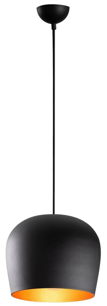 Candeeiro de Teto Berceste – Preto – 23 cm de Diâmetro, 114 cm de Altu