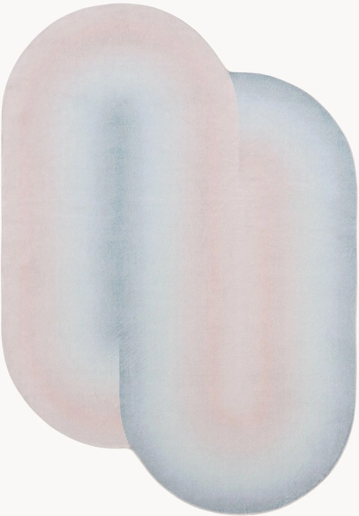 Tapete de pelo curto com forma orgânica Luna