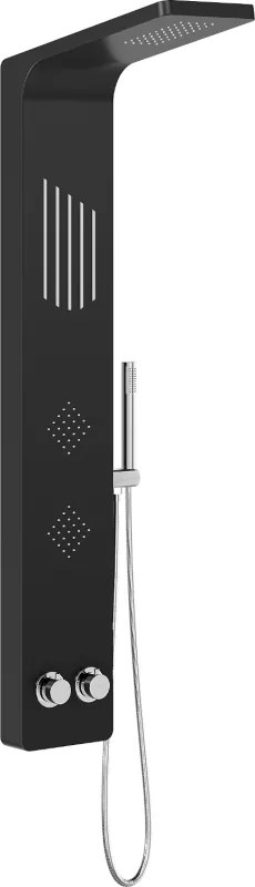 Mexen Navas painel de duche, preto - 7627-02-70