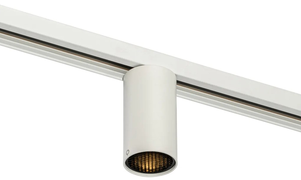 Foco moderno branco para sistema de calhas monofásico GU10 35mm - Iconic Ruby Honey
