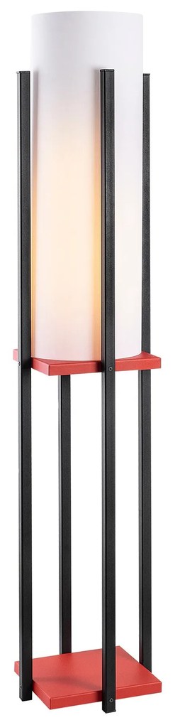 Candeeiro de Pé 7131 – Preto/Vermelho – 25 x 25 x 130 cm