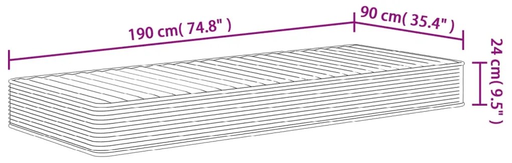Colchão de espuma médio suave 90x190 cm solteiro