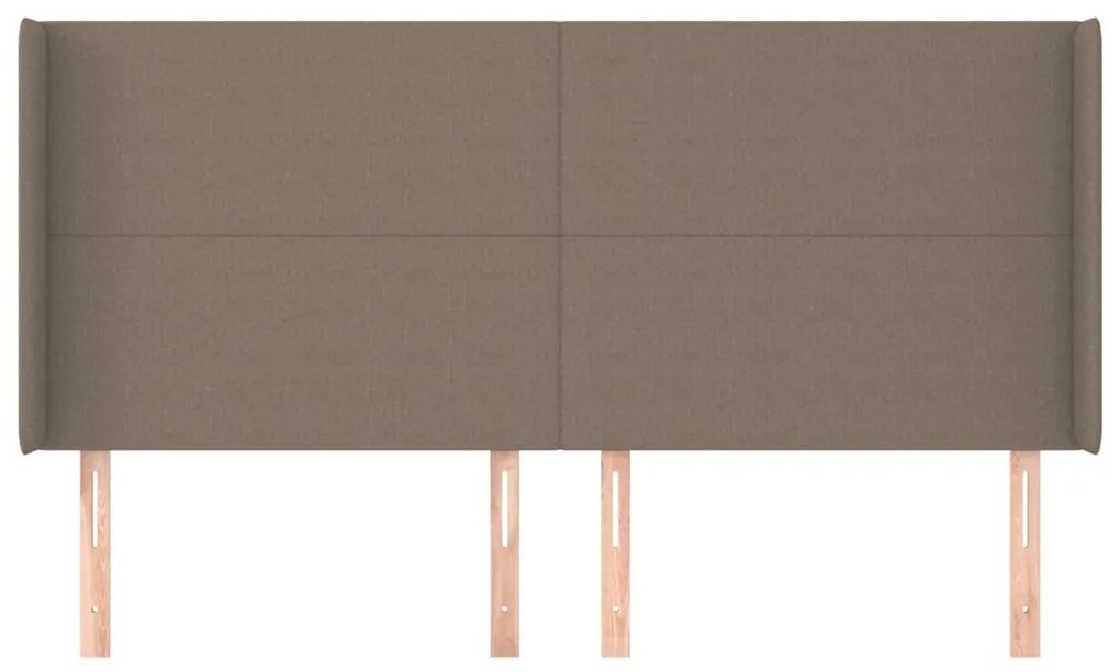 Cabeceira cama abas tecido 183x16x118/128 cm cinza-acastanhado