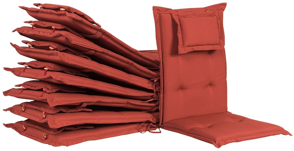 Conjunto de 8 almofadas terracota para a cadeira MAUI Beliani