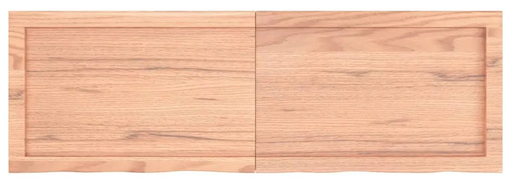 Tampo de mesa 120x40x(2-6) cm carvalho tratado castanho-claro