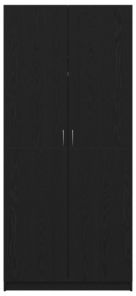 Guarda-roupa vidaXL Carvalho Preto 90x52x200 cm Madeira engenheirada