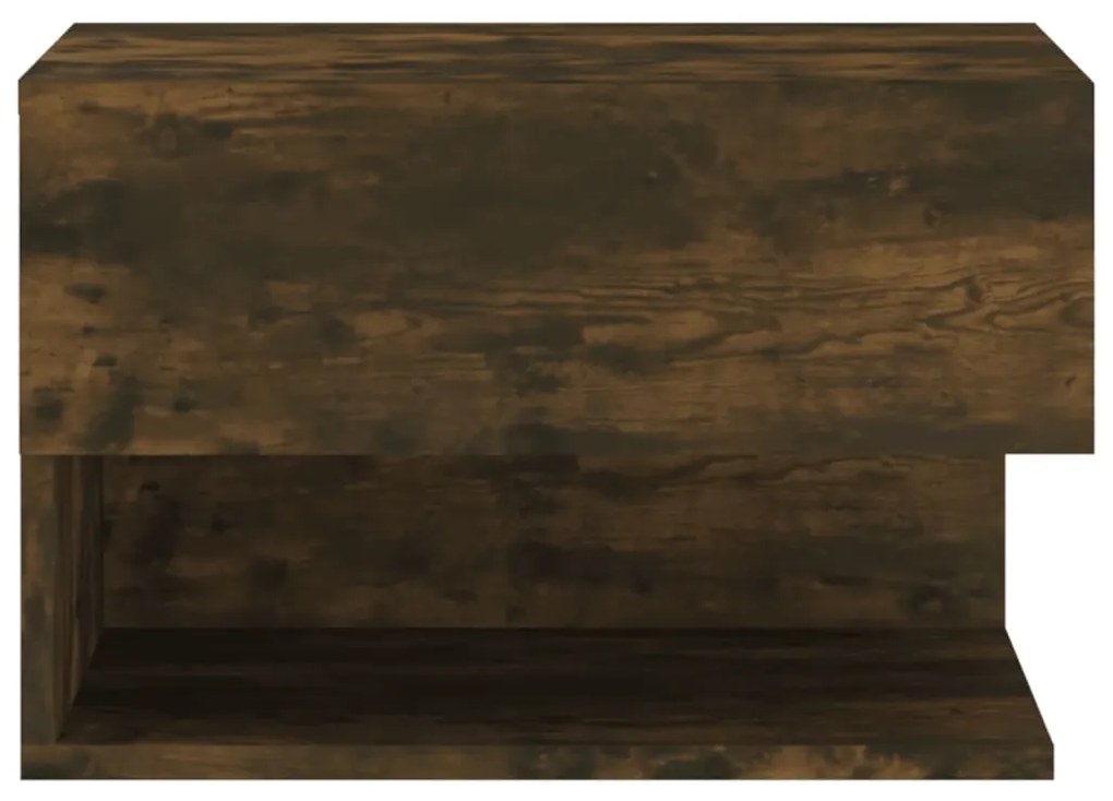 Mesa de cabeceira montagem na parede carvalho fumado