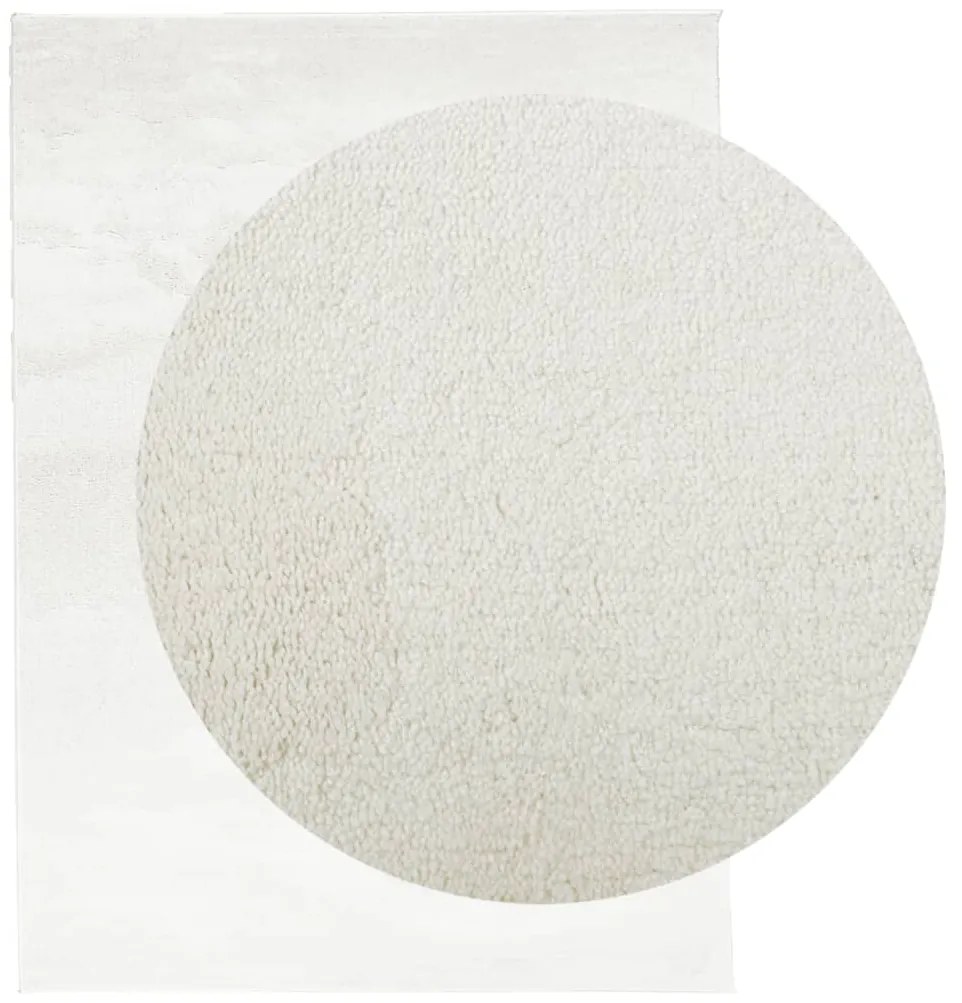 Tapete de pelo curto OVIEDO 240x340 cm creme