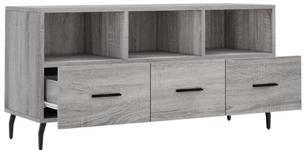 Móvel de TV 102x36x50 cm derivados de madeira cinzento sonoma