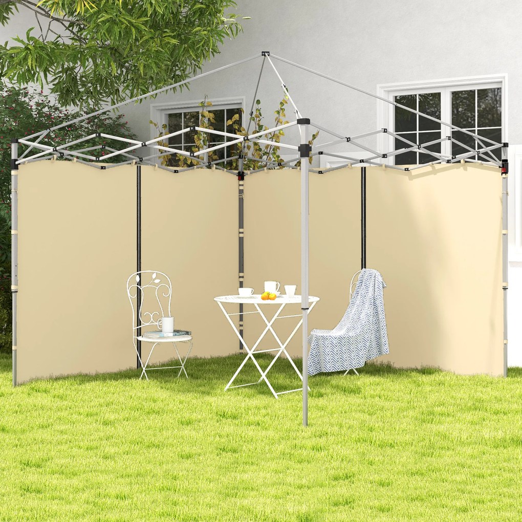 Conjunto 2 Painéis laterais de substituição para tendas (ESTRUTURA NÃO INCLUIDA) , para tendas de 3 x 3 ou 3 x 6 m bege