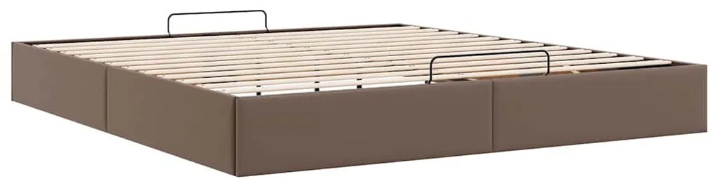 Estrutura de cama otomana sem colchão 180x200 cm castanho