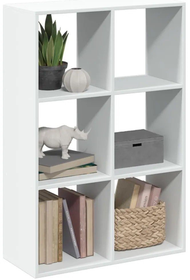 vidaXL Estante divisória 69,5x29x103,5 cm derivados de madeira branco