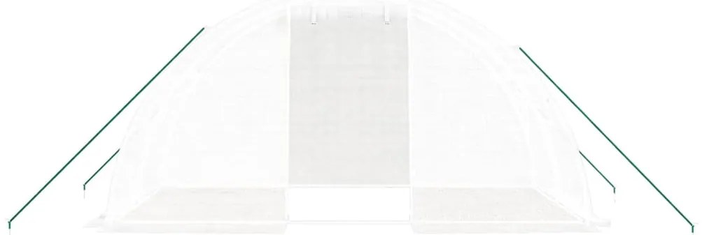 Estufa com estrutura de aço 8 m² 4x2x2 m branco