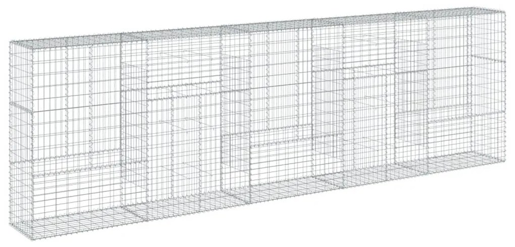 Cesto gabião com cobertura 500x50x150 cm ferro galvanizado