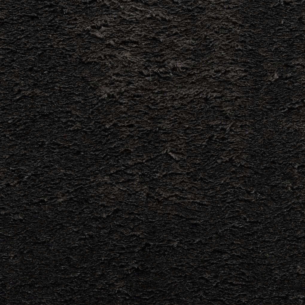 Tapete pelo curto macio e lavável HUARTE 160x230 cm preto