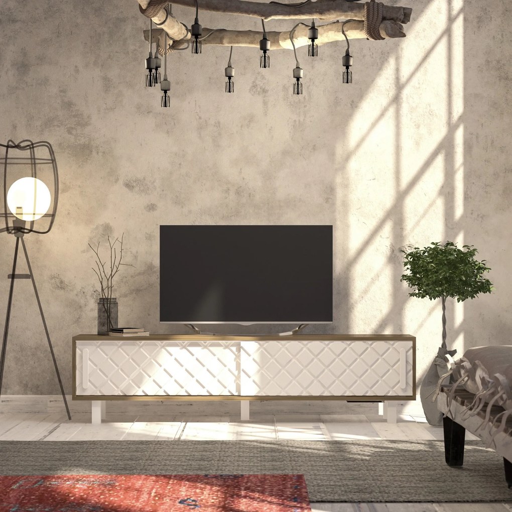 Móvel de TV Rob – Carvalho Branco – 180 cm x 48,2 cm x 35 cm