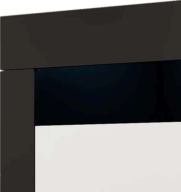 Aparador com Luz LED BELO - 155x91,5x37 cm - Preto/Branco Mate - Desig