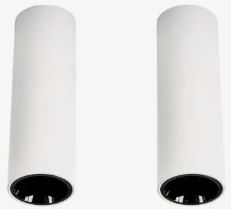Pack De 2 Apliques De Teto Led De Superfície Redondos Em Alumínio Gensap Branco - Preto & 6 W & 23º & Branco Frio 4000k & Ø5,7 Cm - Sklum