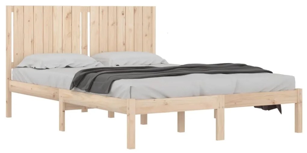 Cama sem colchão 160x200 cm madeira de pinho maciça