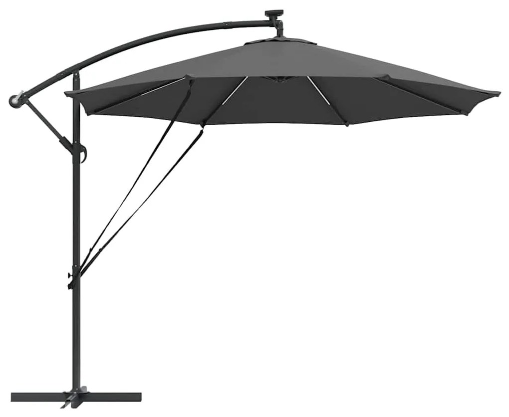 Guarda-sol de Bananeira Cantilever Antracite 294 x 294 x 248 cm