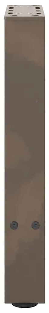 Pés para mesa de centro em aço natural, 2 peças, 28x(42-43) cm, aço