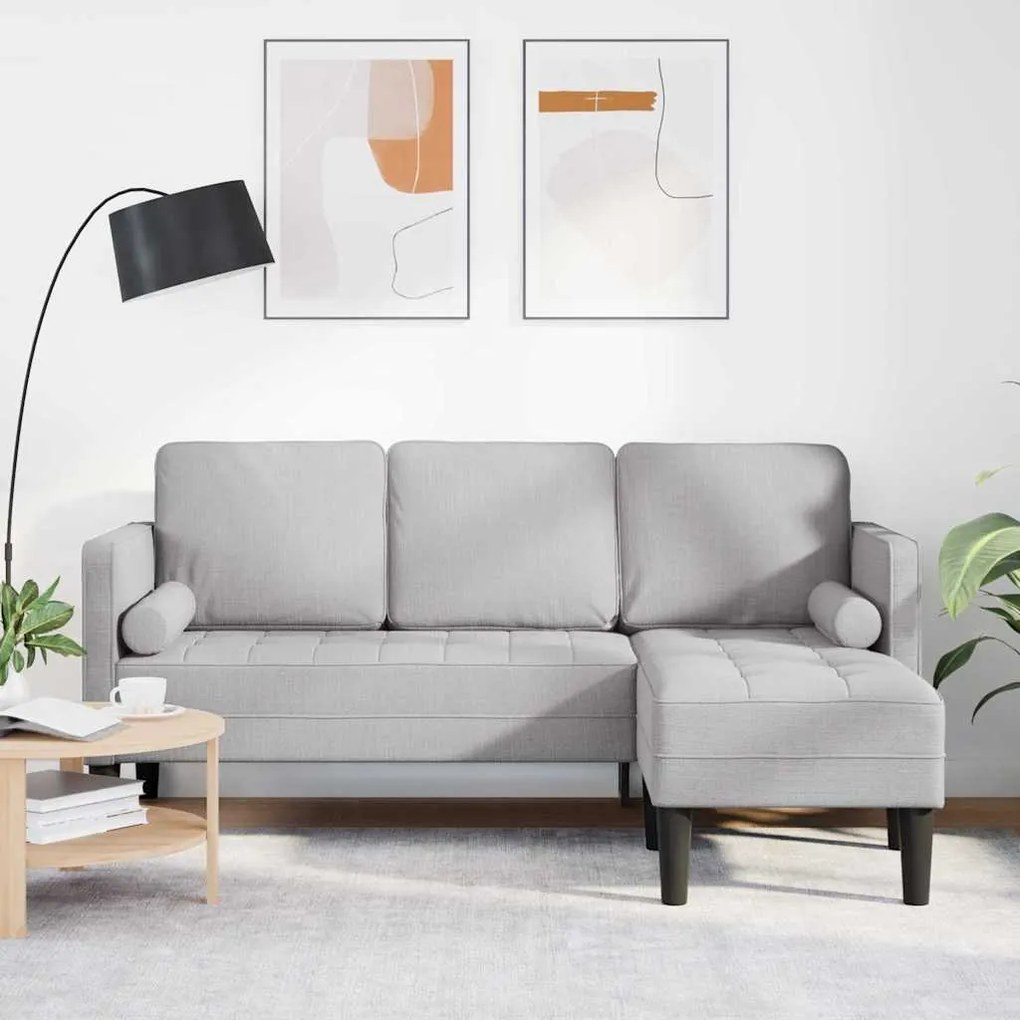vidaXL Conjunto de Sofás Cinza Nuvem 173 x 131 x 67 cm tecido