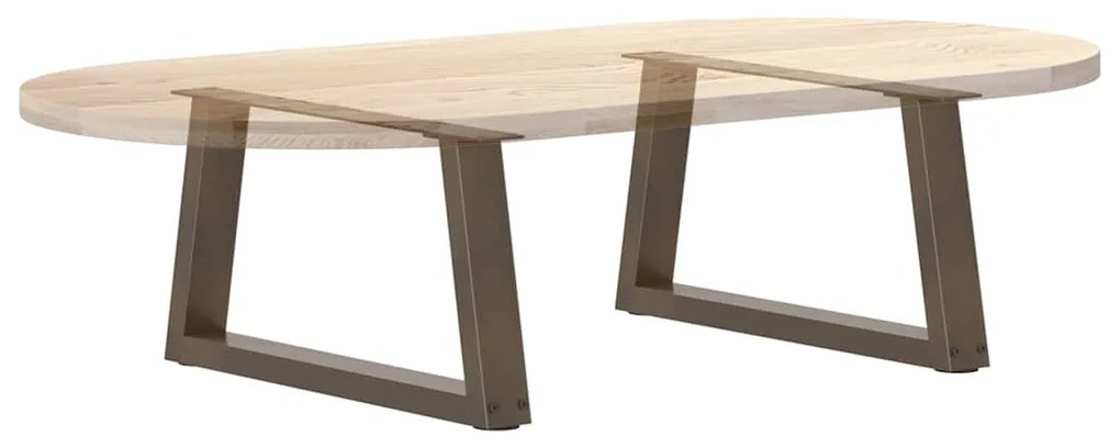 Pés para mesa de centro em formato de V, 2 peças, aço natural, 60x(30-