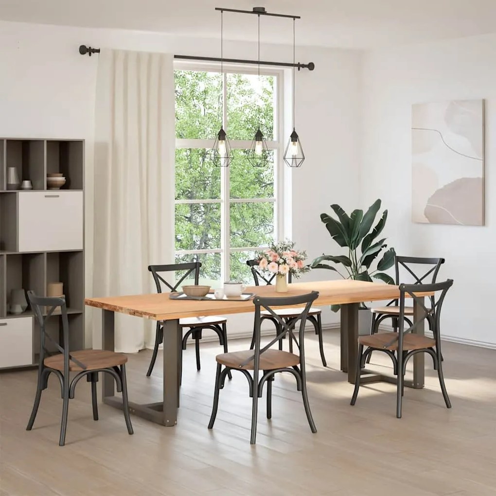 Pés de mesa de jantar em forma de T, 2 peças, preto, 90x35x(72-73) cm,
