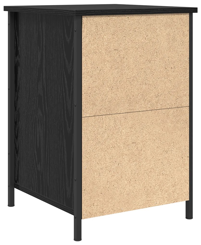 Gabinetes de Cabeceira 2 pcs Carvalho Preto 40x42x60 cm Madeira engenh