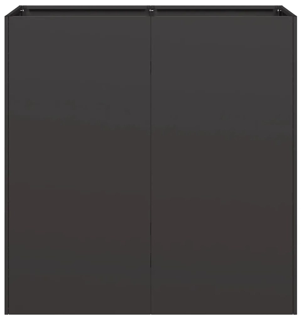 Vaso floreira 80x40x80 cm aço laminado a frio preto
