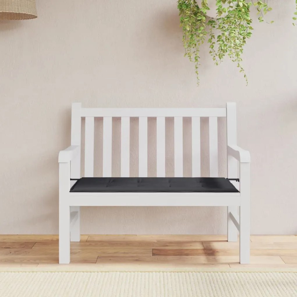 vidaXL Almofadão p/ banco de jardim 120x50x4cm tecido oxford preto