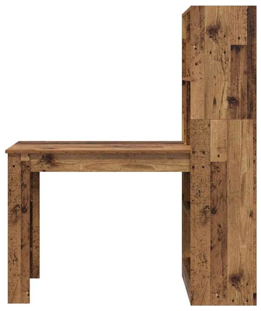 Mesa com prateleira com armazenamento Madeira Antiga 122 x 67 x 145 cm