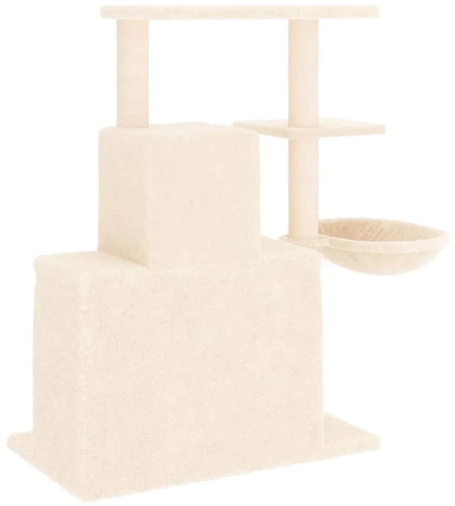 Árvore para gatos c/ postes arranhadores sisal 83 cm cor creme