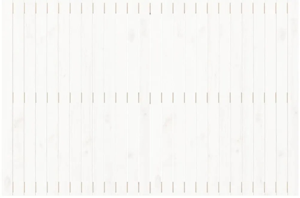 Cabeceira de parede 166x3x110 cm madeira de pinho maciça branco