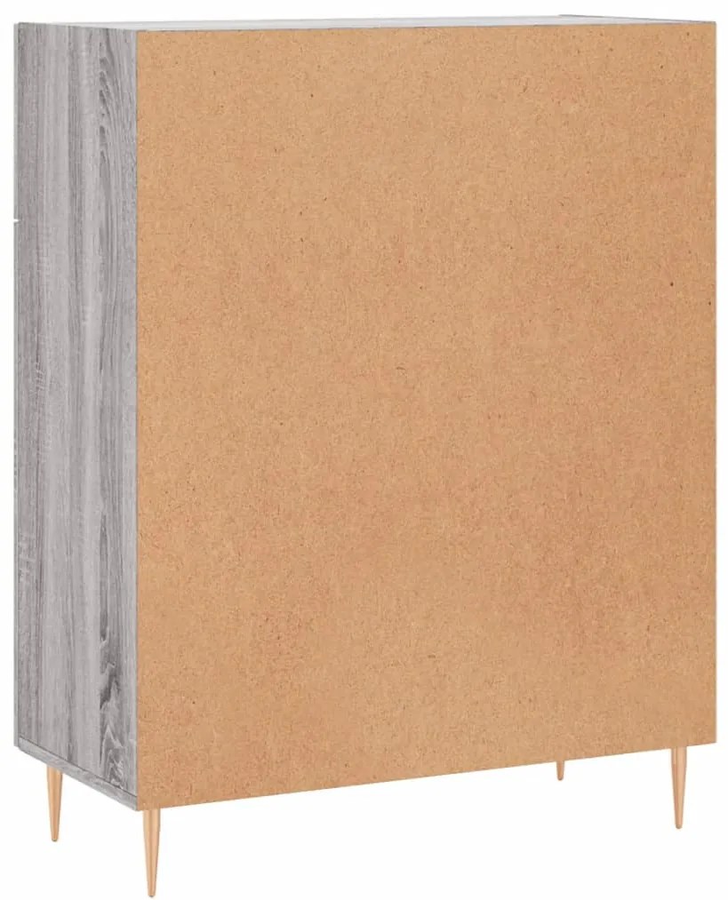 Aparador 69,5x34x90 cm derivados de madeira cinzento sonoma