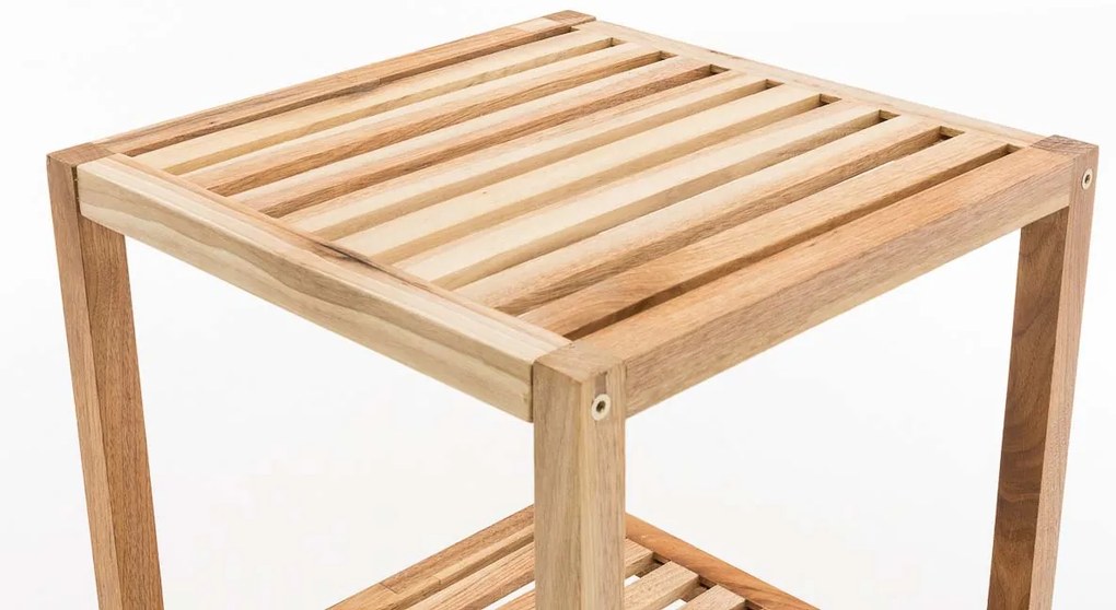 Estante de casa de banho Lindel com 4 prateleiras 36 x 36 x 112 cm Cor Nogueira
