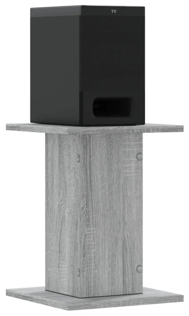 Suportes de colunas 2 pcs derivados de madeira cinzento sonoma