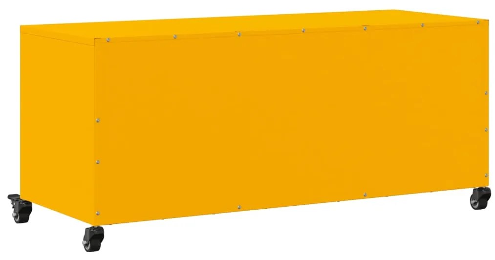 Móvel TV 100,5x39x43,5 cm aço laminado a frio amarelo mostarda