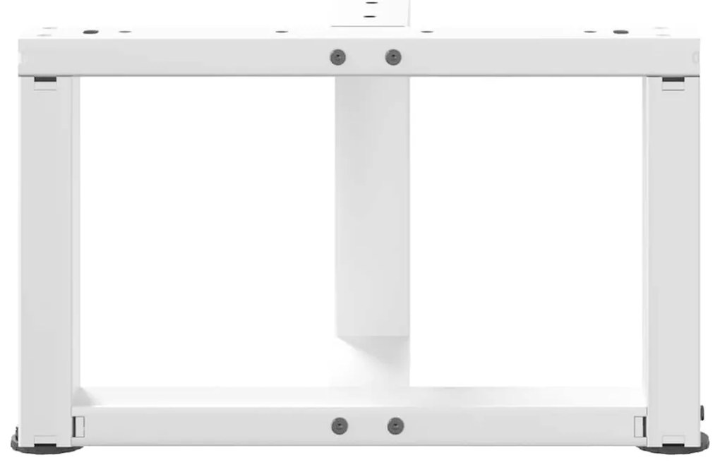 Pés para mesa de centro em forma de T, 2 peças, branco, 40x25x(30-31)