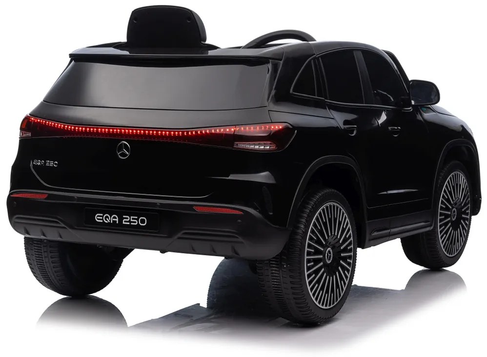 Carro elétrico para Crianças 12V 4x4 Mercedes Benz EQA 250 Rodas Espuma EVA, Assento couro ecológico Preto