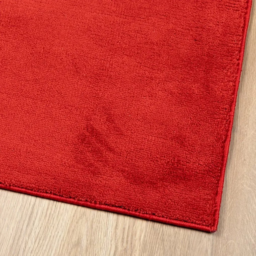 Tapete de pelo curto OVIEDO 160x230 cm vermelho