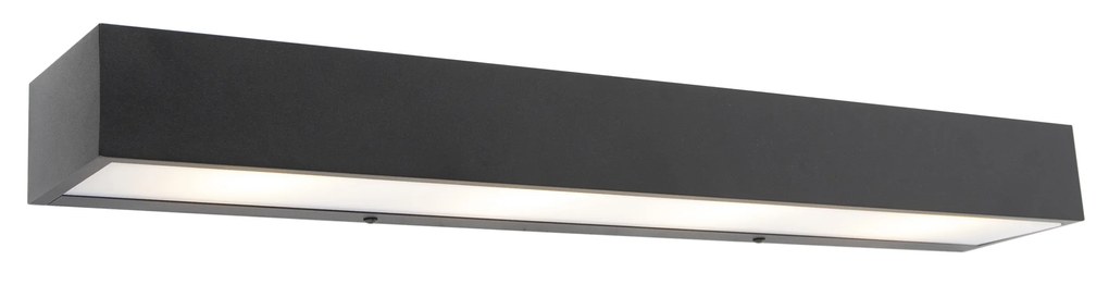 Aplique de parede alongado design preto 60 cm - Houx Design