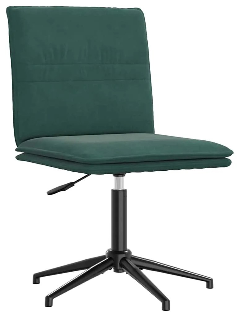 Cadeiras de jantar 6 pcs veludo verde-escuro
