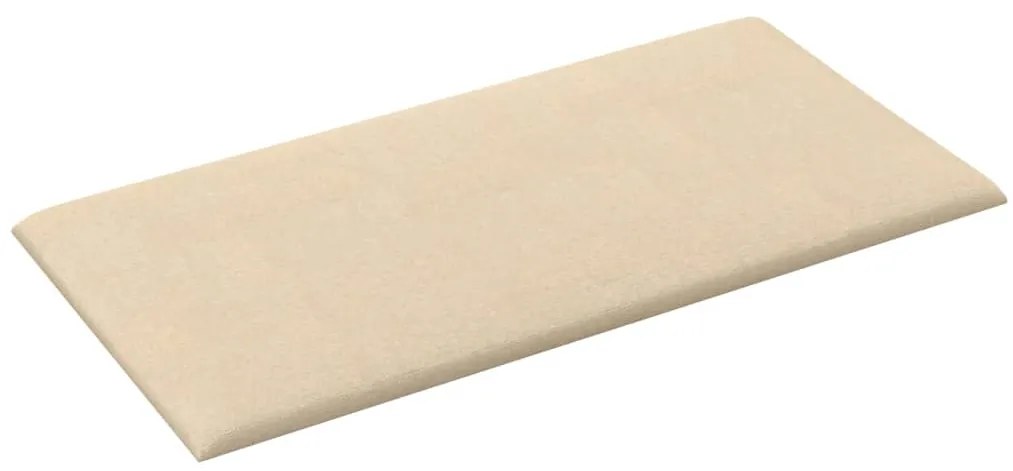 Painel de parede 12 pcs 60x30 cm tecido 2,16 m² creme