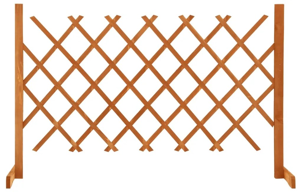 vidaXL Vedação em treliça para jardim 120x90 cm abeto maciço laranja