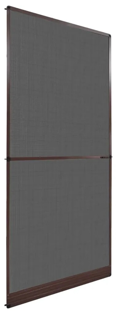 vidaXL Tela anti-insetos articulada para portas 100 x 215 cm castanho