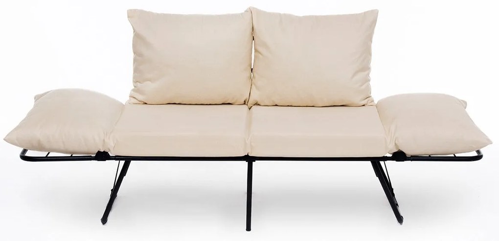 Sofá-Cama de 2 Lugares Viper – Creme Claro – 180x60 cm
